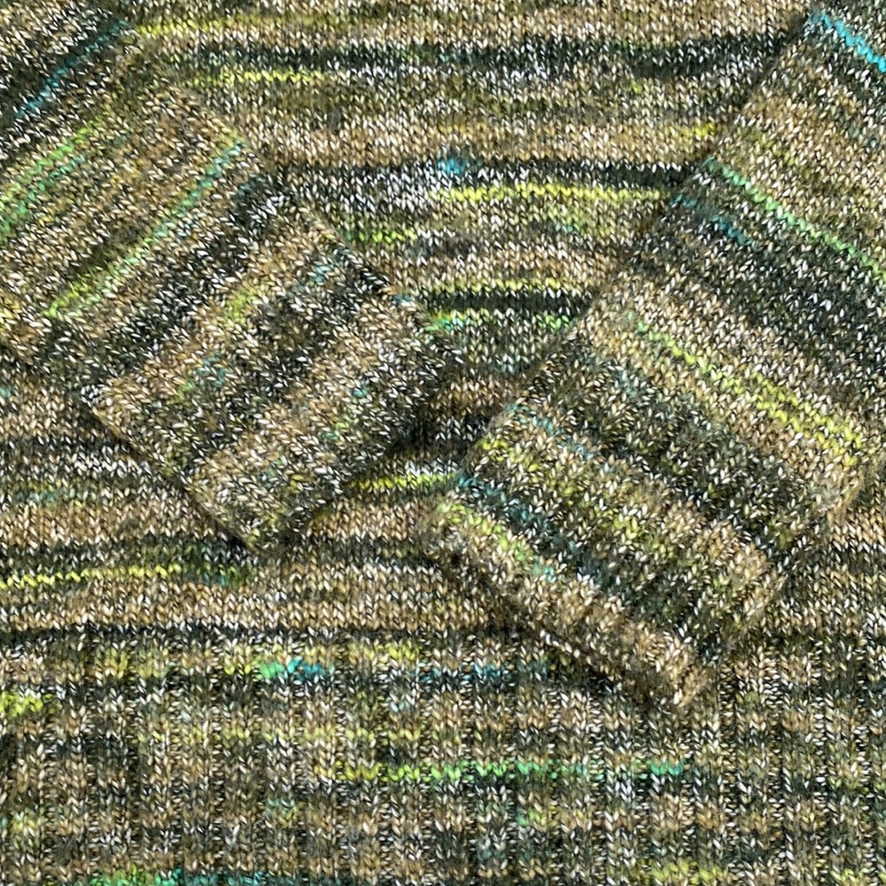 Columbia Sweater Green Marled Knit Turtleneck Size Small Cotton - Picture 4 of 9